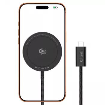 TECH-PROTECT A54 Cargador inalámbrico magnético MagSafe 25W Qi2.2 Negro