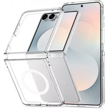 Tech-Protect Flexair Hybrid Funda MagSafe para Samsung Galaxy Z Flip 8 Transparente