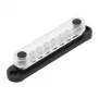Busbar Solvian 48V 150A – bloque distribuidor de cobre estañado de 4 pernos para sistemas DC