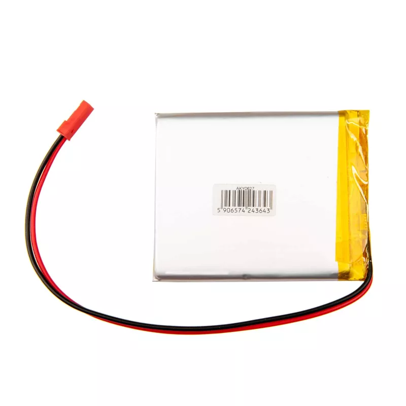 Akyga AKY0627 LP675568 Batería Li-Po 3,7 V 3500 mAh con PCM, JST 2,54 mm 2 pines, cable 150 mm