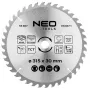 NEO TOOLS Disco de sierra circular TCT 315 mm, 40 dientes, eje 30 mm, corte de madera