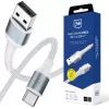 3mk Hyper Cable N-SERIES USB-A a USB-C 1m 18W blanco