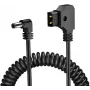 Newell Cable espiral D-Tap a DC 5,5x2,5mm, 90cm, negro