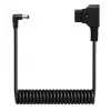 Newell Cable espiral D-Tap a DC 5,5x2,5mm, 90cm, negro