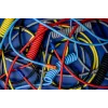 Cable USB-C a USB-C Newell 100 W, 1,5 m, silicona, espiral, naranja-amarillo