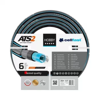 CELLFAST HOBBY ATS2 manguera de jardín anti-twist 25 m 1/2 pulgadas negra