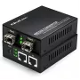Qoltec switch convertidor de medios bidireccional Ethernet 2x RJ45 2x SFP | 1000Mb/s | 5V
