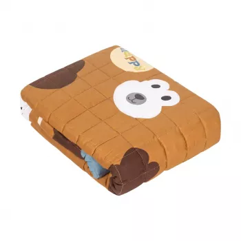 REBEL Manta ponderada algodón premium manta sensorial para niños 100x150 cm 4 kg estampado conejo