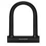 Rockbros RKS610-BK Candado en U para bicicleta - Negro, acero templado, arco de 14 mm, seguridad 8/10, 2 llaves, soporte
