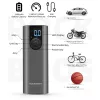 ROCKBROS Bomba eléctrica para bicicleta con pantalla LED, carga USB-C, 150 PSI, Presta/Schrader/Dunlop, Negro