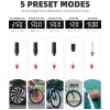 ROCKBROS Bomba eléctrica para bicicleta con pantalla LED, carga USB-C, 150 PSI, Presta/Schrader/Dunlop, Negro