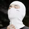 ROCKBROS LF25699 Pasamontañas de forro polar para bicicleta – Blanco | Máscara térmica integral para ciclismo de invierno, esquí y motociclismo