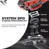 Rockbros M108 Pedales híbridos para bicicleta – Compuesto de nailon, SPD y plataforma plana de doble cara, Negro