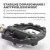 Rockbros M108 Pedales híbridos para bicicleta – Compuesto de nailon, SPD y plataforma plana de doble cara, Negro