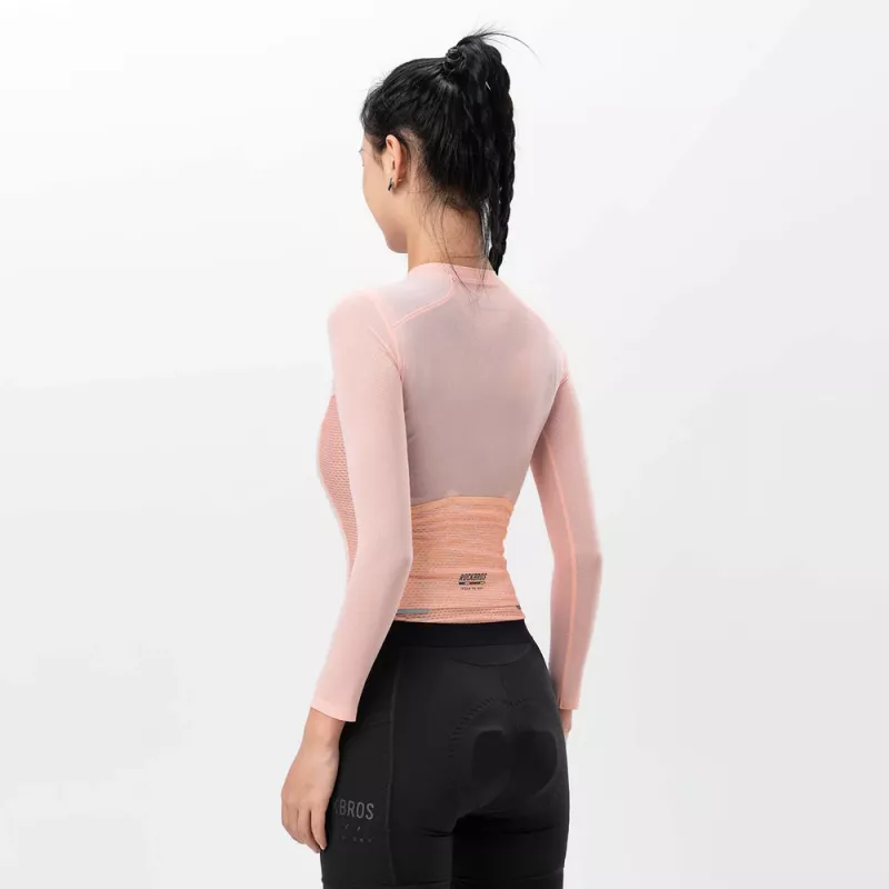 ROCKBROS ROAD TO SKY Maillot de ciclismo de manga larga para mujer Rosa L