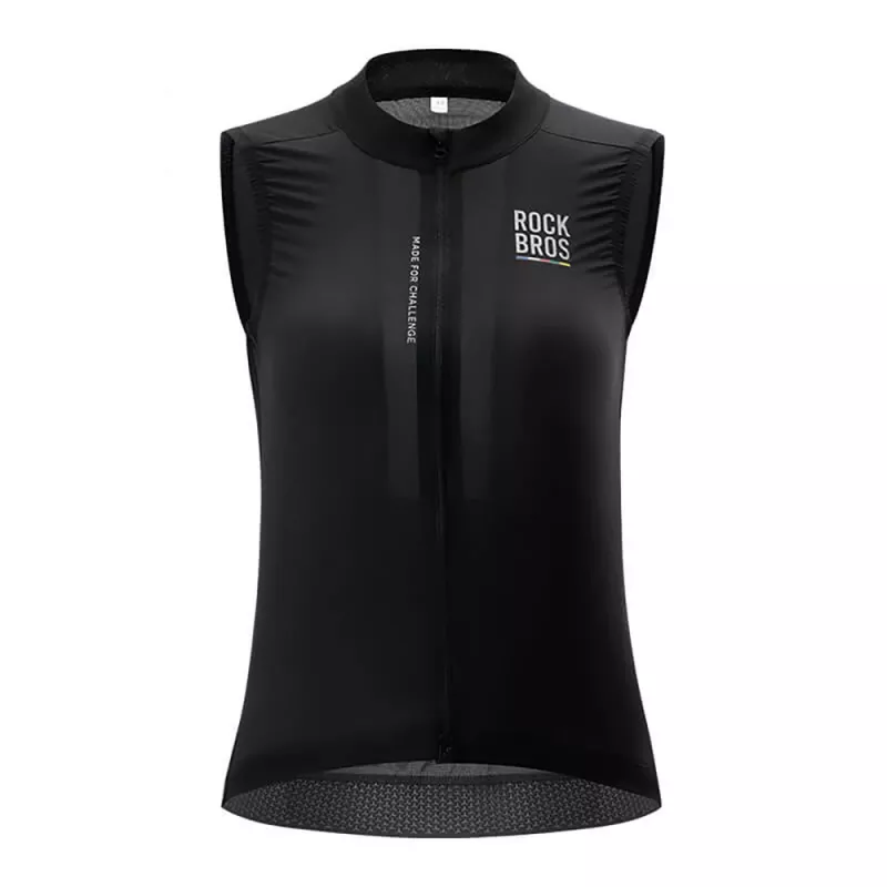 ROCKBROS ROAD TO SKY Chaleco-maillot de ciclismo para mujer Ligero Transpirable Negro Talla M