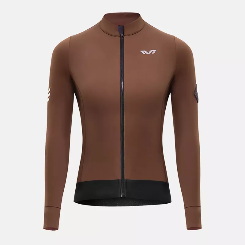 Rockbros Chaqueta de ciclismo de invierno mujer YDWT006 TVI otoño/invierno M - Marrón