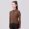 Rockbros Chaqueta de ciclismo de invierno mujer YDWT006 TVI otoño/invierno M - Marrón