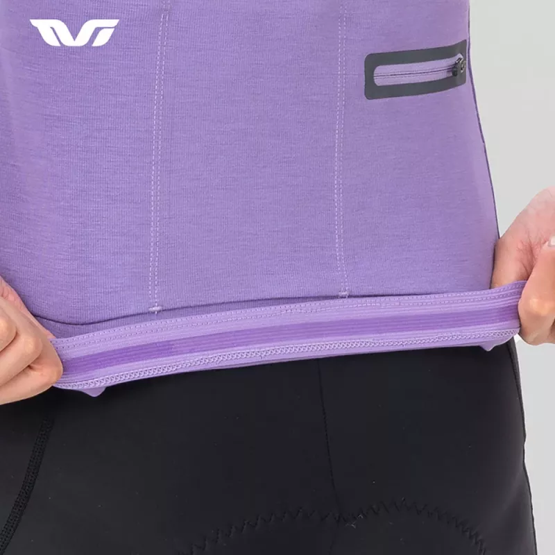 ROCKBROS Maillot térmico de ciclismo manga larga mujer YPW065 - Lila, talla S