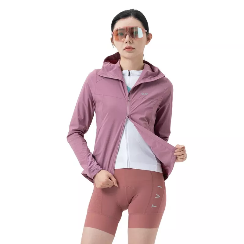 ROCKBROS Chaqueta de ciclismo mujer YPW079 TVI con capucha rosa talla M