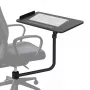 Maclean MC-139 Bandeja portateclado para silla de oficina negra 66x30cm, máx. 5kg