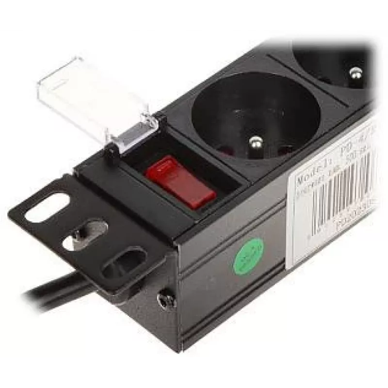 DELTA PD-4/R10/R Regleta de 4 tomas con cable de 10m, rojo