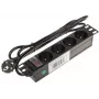 DELTA PD-4/R10/R Regleta de 4 tomas con cable de 10m, rojo
