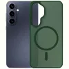 3MK PROTECTION Smoke MagCase para Samsung Galaxy S26 - Funda trasera mate verde translúcida con MagSafe, protección contra caídas, anti-amarilleo