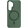 3MK PROTECTION Smoke MagCase para Samsung Galaxy S26 - Funda trasera mate verde translúcida con MagSafe, protección contra caídas, anti-amarilleo