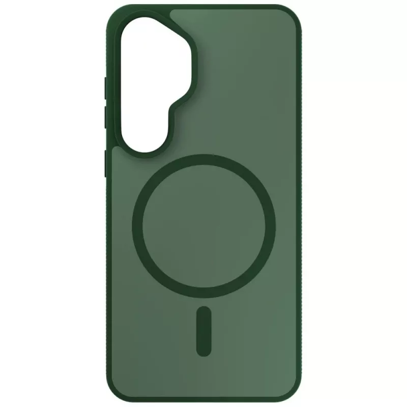 3MK PROTECTION Smoke MagCase para Samsung Galaxy S26 - Funda trasera mate verde translúcida con MagSafe, protección contra caídas, anti-amarilleo