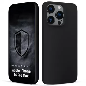 3MK PROTECTION Hardy Mellow Funda para Apple iPhone 14 Pro Max - negra, TPU flexible, protección contra caídas