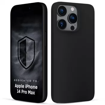 3MK PROTECTION Hardy Mellow Funda para Apple iPhone 14 Pro Max - negra, TPU flexible, protección contra caídas