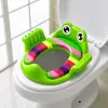 LEAN TOYS Reductor de inodoro para niños, asiento suave con asas, verde
