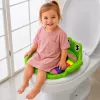 LEAN TOYS Reductor de inodoro para niños, asiento suave con asas, verde