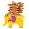 LEAN TOYS Juego de habilidad elefante equilibrista torre de bloques construir elefante 61 piezas