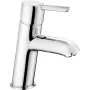 DEANTE Grifo monomando de lavabo de tres vías de baja presión para calentador de agua, cromado, caño giratorio de 200 mm