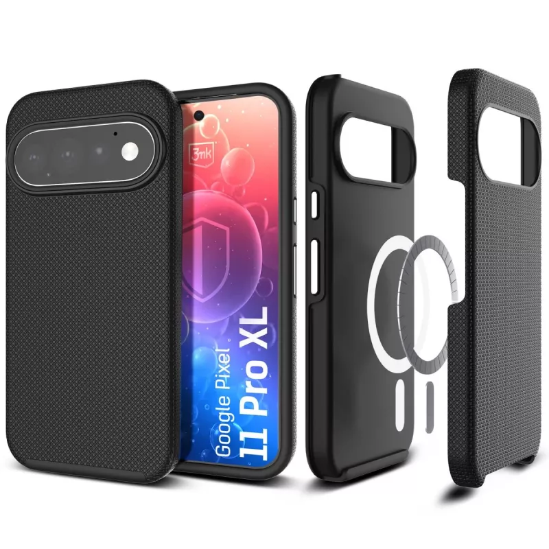 3mk Hardy Shockproof MagCase para Google Pixel 11 Pro XL - transparente