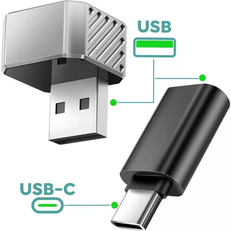Ottocast Mini Pot CP88-T3 adaptador inalámbrico CarPlay / Android Auto, plateado (CP88-T3)