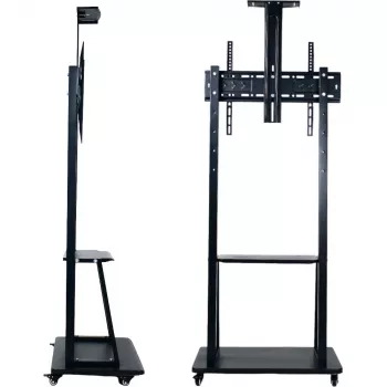 MOZOS 1700 Soporte móvil para TV para televisores y monitores de 32-70 pulgadas, VESA hasta 600x400, altura ajustable, negro