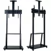 MOZOS 1700 Soporte móvil para TV para televisores y monitores de 32-70 pulgadas, VESA hasta 600x400, altura ajustable, negro