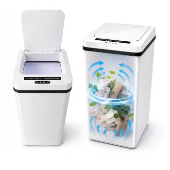 MOZOS FH-2 Cubo de basura automático con sensor blanco 35L