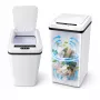 MOZOS FH-2 Cubo de basura automático con sensor blanco 35L