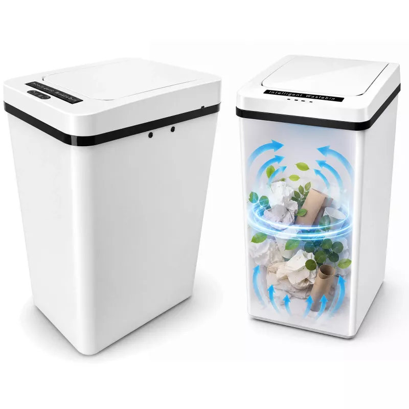 MOZOS FH-2 Cubo de basura automático con sensor blanco 35L