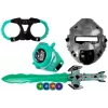 LEAN TOYS Space Knight Set de juego de rol con sable de luz, máscara y esposas
