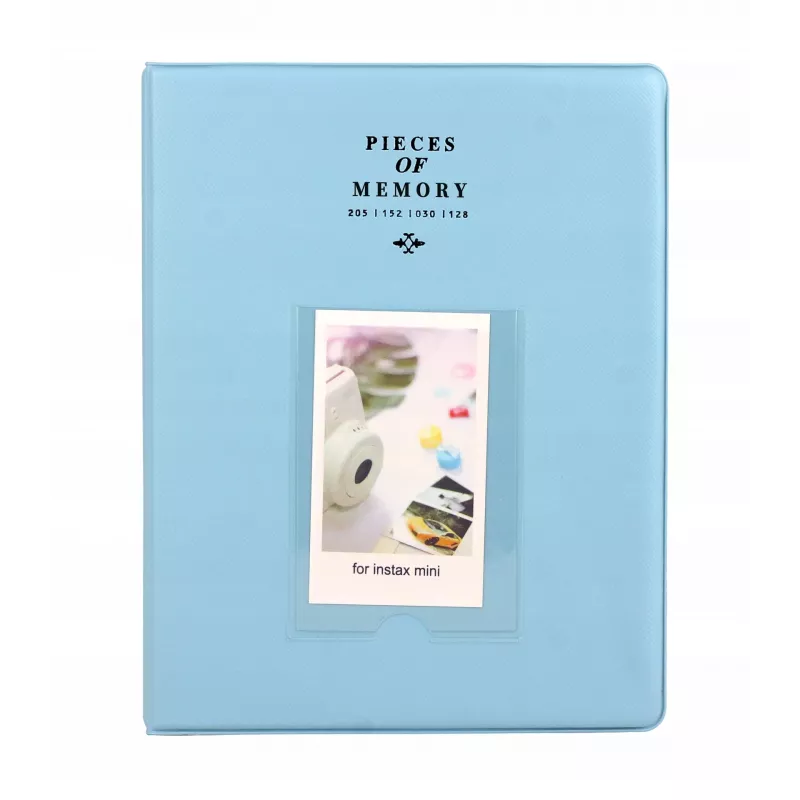 LOVEINSTANT Álbum de fotos grande para 128 fotos para Instax Mini 7 8 9 11 azul claro