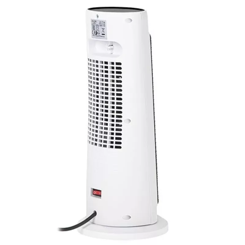 Adler AD 7738 Calefactor cerámico 2000W con mando a distancia, Blanco