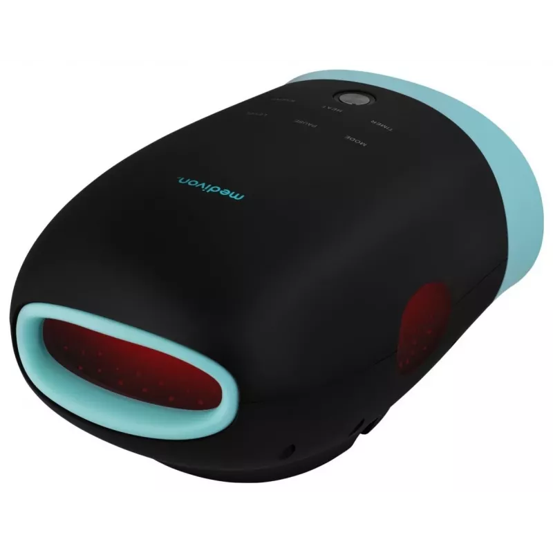 MEDIVON Hand Max Masajeador de mano y muñeca con calor, Negro