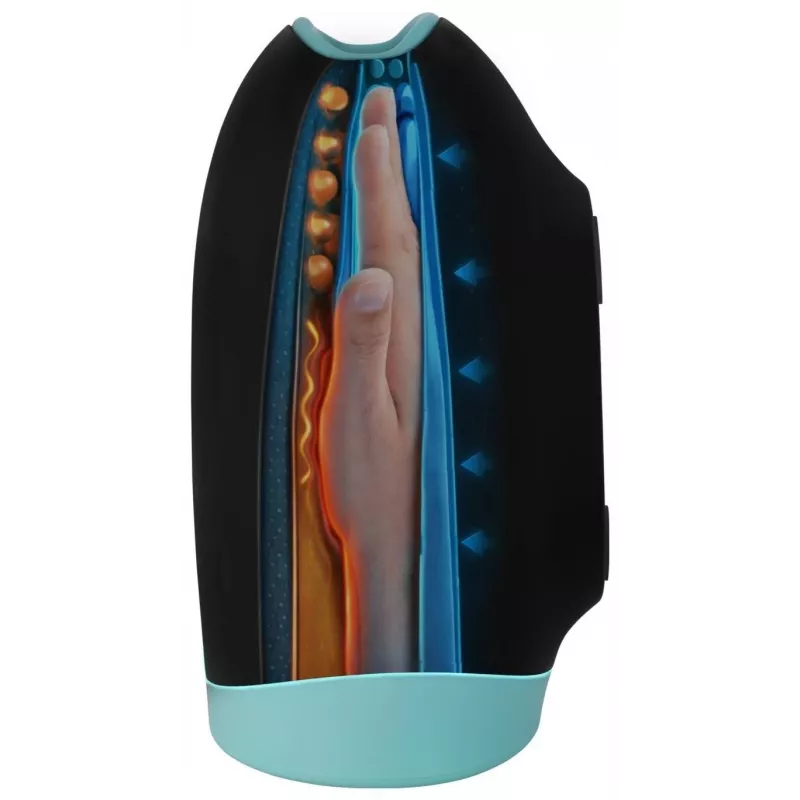 MEDIVON Hand Max Masajeador de mano y muñeca con calor, Negro