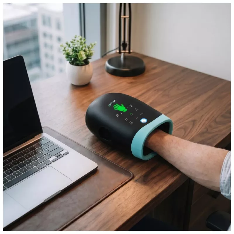 MEDIVON Hand Max Masajeador de mano y muñeca con calor, Negro