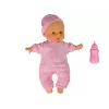 LEAN TOYS Sweet Baby Muñeca Rosa Biberón Sonidos Muñeca interactiva de 30cm con biberón